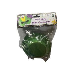 Mini Green Top Hats, Mardi Gras Craft Hats, St Patrick’s Day Decor for Crafts
